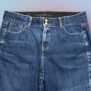 LANE BRYANT Women’s 16 Short STRAIGHT LEG Blue Jeans